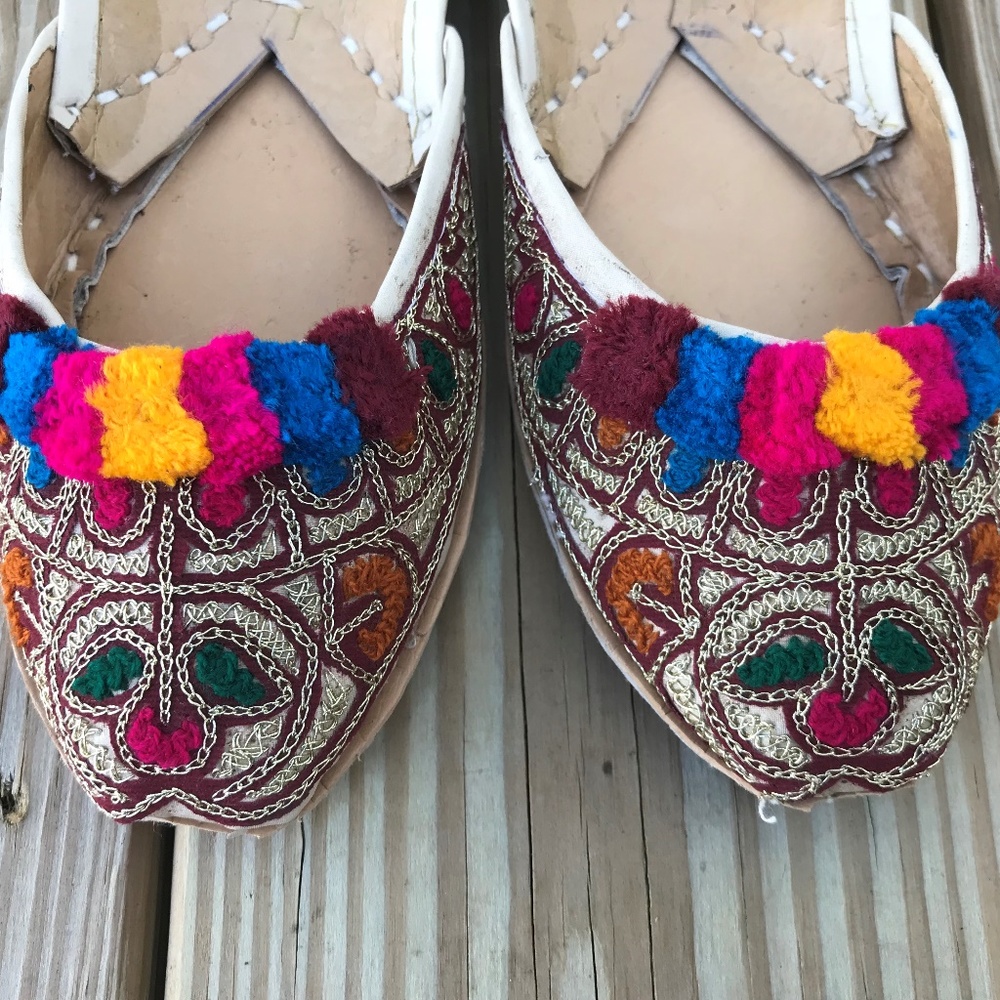 Khussa Shoe Traditional Sandal Jutti Handmade Embr - Picture 4 of 7
